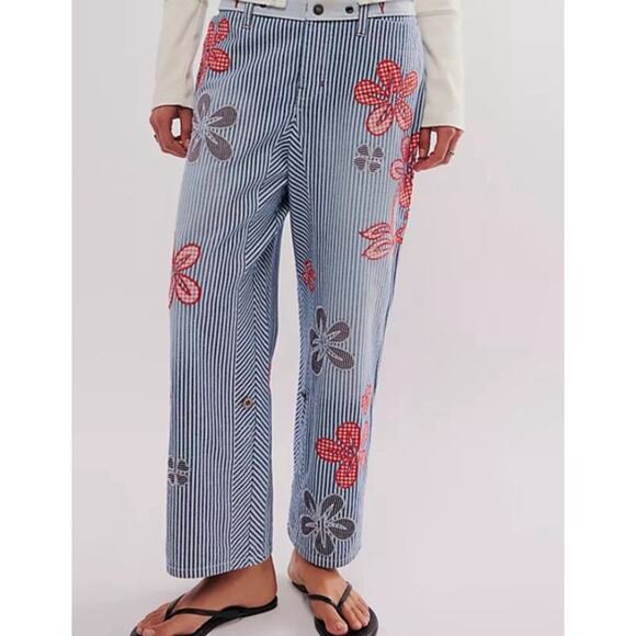 We The Free Hot Tropics Cuffed Harem Pants Size 12 - Picture 2 of 14